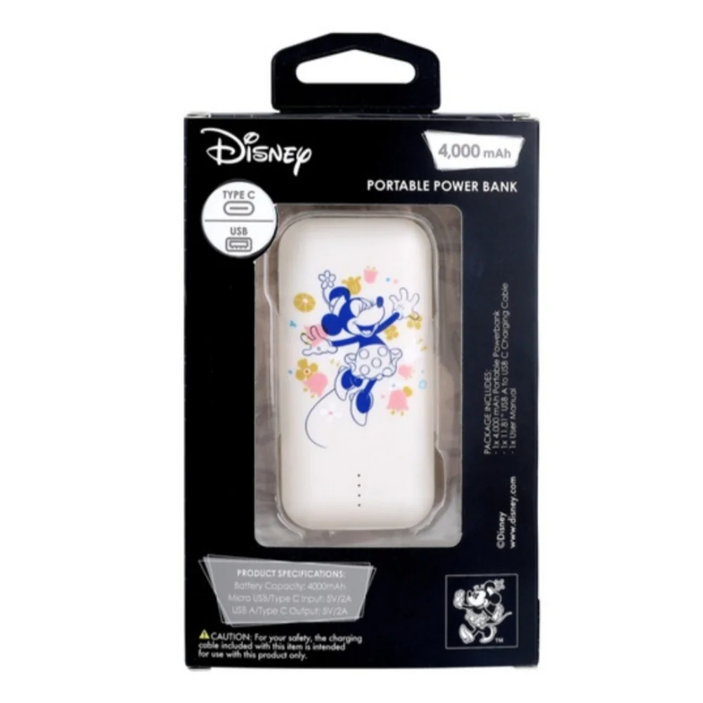 NWT! Disney Minnie Mouse Charging Pad Portable Power Bank Wireless Phone Charger